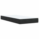 Ottoman seng med madras og LED Sort 90 x 190 cm Fløjl