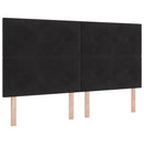 Ottoman seng med madras og LED Sort 180 x 200 cm Fløjl