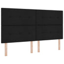 Ottoman seng med madras og LED Sort 180 x 200 cm Stof