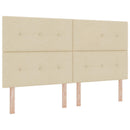 Ottoman seng med madras og LED Cremefarvet 180 x 200 cm Stof