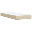 Ottoman seng med madras og LED Cremefarvet 180 x 200 cm Stof