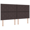 Ottoman seng med madras og LED Mørk Brun 180 x 200 cm Stof
