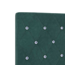 Ottoman seng med madras og LED Mørkegrøn 200 x 200 cm Velour