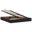 LED opbevarings seng med madras Sort 200 x 200 cm Stof