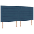 Seng med opbevaring og madras Blå 200 x 200 cm Stof