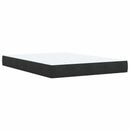 Seng med opbevaring og madras Sort 160 x 200 cm Fløjl