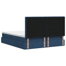 Opbevaringsseng med hovedgærde Blå 180 x 200 cm Stof