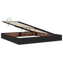 LED opbevarings seng med madras Sort 200 x 200 cm Stof