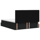 LED opbevarings seng med madras Sort 180 x 200 cm Stof