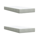 LED opbevarings seng med madras Lysegrå 180 x 200 cm Fløjl