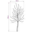 LED-juletræ til væg 150 cm 140 LED'er Blå Stål Sort