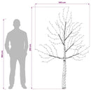 LED-juletræ til væg 210 cm 312 LED'er Flerfarvet Stål Sort
