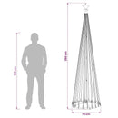 LED-keglejuletræ 250 cm 470 LED'er Varm hvid Stål Hvid