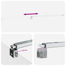 Støttestang til brusedør 70-120 cm til 6/8 mm glas Krom
