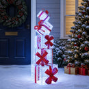Gaveæske juledekoration 5 stk. 125 LED'er Blå 35 x 35 x 33 cm