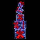 Gaveæske juledekoration 5 stk. 125 LED'er Blå 35 x 35 x 33 cm