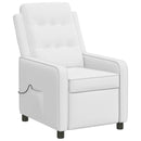 Massagelænestol Hvid 65 x 93 x 102 cm Stof