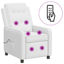 Massagelænestol Hvid 65 x 93 x 102 cm Stof