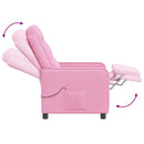 Massagelænestol Lyserød 65 x 93 x 102 cm Stof