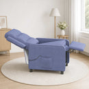 Massagelænestol Jeans blå 65 x 93 x 102 cm Stof