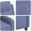 Massagelænestol Jeans blå 65 x 93 x 102 cm Stof