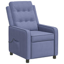 Massagelænestol Jeans blå 65 x 93 x 102 cm Stof