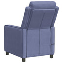 Massagelænestol Jeans blå 65 x 93 x 102 cm Stof