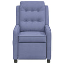 Massagelænestol Jeans blå 65 x 93 x 102 cm Stof