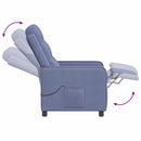 Massagelænestol Jeans blå 65 x 93 x 102 cm Stof