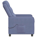 Massagelænestol Jeans blå 65 x 93 x 102 cm Stof