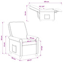 Liggestol Lysegrå 69 x 95 x 101 cm Stof