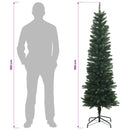 Artificial Slim Christmas Tree 180 cm PE og PVC Grøn