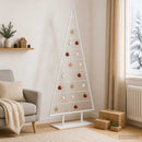 Metal juletræ KUOPIO 210 cm Stål Hvid