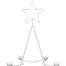 Metal juletræ med holder KUOPIO 140 cm Stål Hvid
