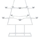 Metal juletræ med holder KUOPIO 140 cm Stål Hvid