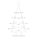 Metal juletræ med holder KUOPIO 140 cm Stål Hvid