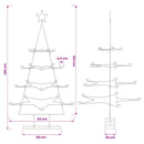 Metal juletræ med holder KUOPIO 140 cm Stål Hvid
