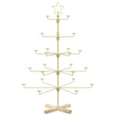 Metal juletræ med holder KUOPIO 125 cm Stål Guld