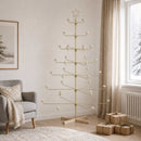 Metal juletræ med holder KUOPIO 210 cm Stål Guld