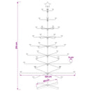 Metal juletræ med holder KUOPIO 210 cm Stål Guld