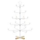 Metal juletræ med holder KUOPIO 125 cm Stål Hvid