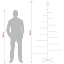 Juletræ i metal med fod KUOPIO 210 cm Stål Sort