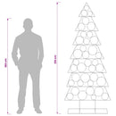 Juletræ i metal med fod KUOPIO 210 cm Stål Sort