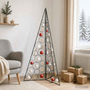 Metal juletræ KUOPIO 140 cm Stål Sort