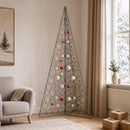 Metal juletræ KUOPIO 210 cm Stål Sort