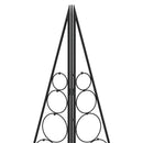 Metal juletræ KUOPIO 210 cm Stål Sort