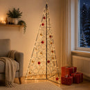 Metal juletræ KUOPIO 210 cm Stål Sort