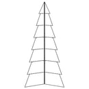 Metal juletræ KUOPIO 210 cm Stål Sort