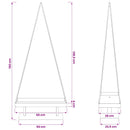 Metal juletræ KUOPIO 150 cm Stål Sort