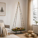 Metal juletræ KUOPIO 210 cm Stål Sort